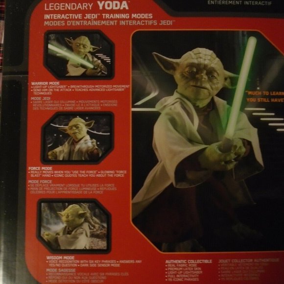 STAR WARS, LEGENDARY YODA, VOICE/ANIMATED ACTION/INTERACTIVE FIGURE. BATTERY OPR - Picture 7 of 8